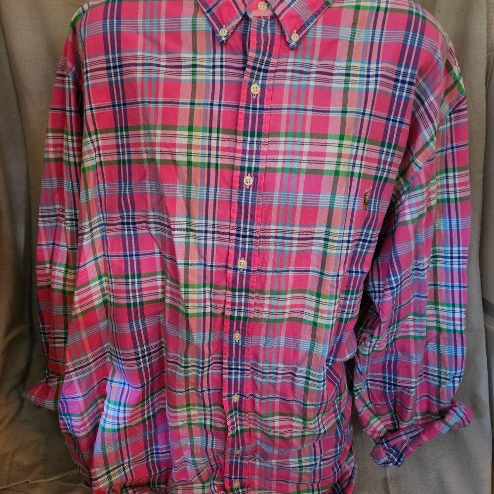 Ended Mens Polo Ralph Lauren Button Down Oxford Shirt Size 4XLT Mint Condition - Picture 2 of 5